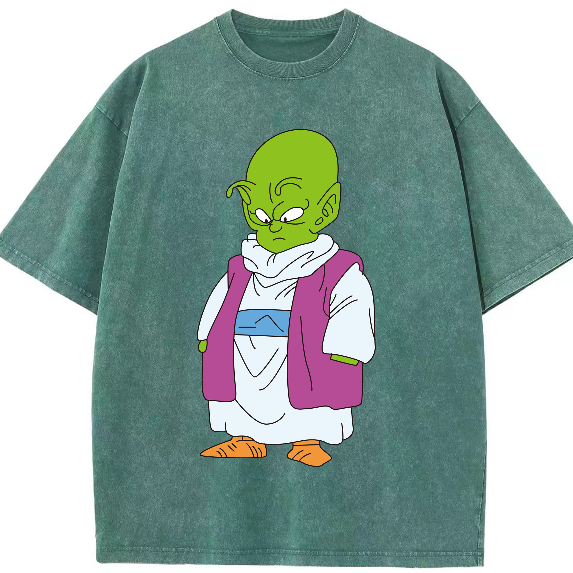（画像用） ドラゴンボール ピッコロ DRAGON BALL Piccolo 綿100% ヴィンテージ風 半袖Tシャツ（フロントプリント）